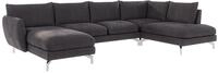 WOHNLANDSCHAFT Elou Graphit Luxusmicrofaser