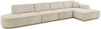 ECKSOFA Ottomane Rechts IREA-L3-v2 - 413x171x83 cm Dunkelgrau