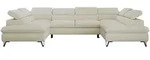 WOHNLANDSCHAFT PABLO U Schenille glatt Creme