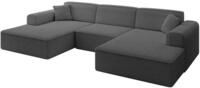 WOHNLANDSCHAFT IREA-U1-v3 - 301x165x77 cm Grau