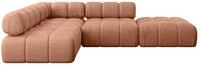 ECKSOFA modulares Sofa Favio-L1 - 285x190x70 cm Apricot Velours