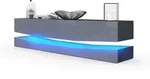LOWBOARD City Fronten in Grau Hochglanz