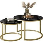 COUCHTISCH 2-in-1 CIRI matt gold