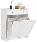 W&Auml;SCHESCHRANK Badezimmerschrank mit W&auml;schekorb 47.5x77x59cm