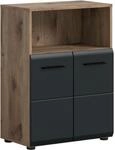 Midischrank Ice Schwarz/Eiche dunkel
