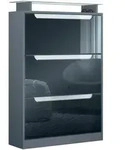 SCHUHSCHRANK Space Schwarz Hochglanz