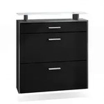 SCHUHSCHRANK Malea Fronten in Schwarz matt