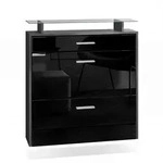SCHUHSCHRANK Malea Fronten in Schwarz Hochglanz