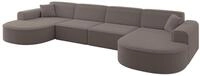 WOHNLANDSCHAFT MARI-U2 - 388x171x79 cm Braun Boucl&eacute;