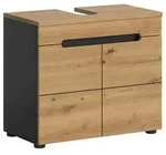 Waschbeckenunterschrank Canu ca. 63x55x34 cm Eiche/Grau
