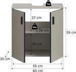Waschbeckenunterschrank Mone Kaschmir
