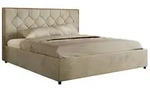 POLSTERBETT LARINO CLASSIC 140/200 - Beige Velvet - Multipocket-Matratze
