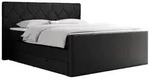 BOXSPRINGBETT KING EIGAR 140/200 Schwarz Kunstleder - H3