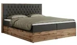 BOXBETT AMORE 200/200 Dunkelgrau Kunstleder - H4