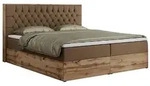 BOXBETT AMORE 200/200 Braun Kunstleder - H4