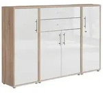 Aktenschrank Office Edition Sw Set 16 Sonoma Eiche/Wei&szlig;