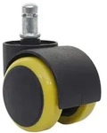 HARTBODENROLLEN 5ER SET Schwarz, Gelb 5er-Set