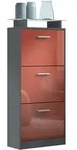 SCHUHSCHRANK Lavia Front in Bordeaux Hochglanz