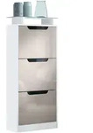 SCHUHSCHRANK Space Sandgrau Hochglanz