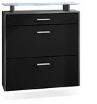 SCHUHSCHRANK Malea Fronten in Schwarz matt
