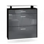 SCHUHSCHRANK Malea Front in Grau Hochglanz