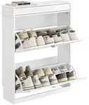 SCHUHSCHRANK mit 2 Klappen, Wei&szlig; 75x96x24cm