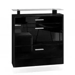 SCHUHSCHRANK Malea Front in Schwarz Hochglanz