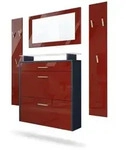 GARDEROBE Malea Fronten in Bordeaux Hochglanz