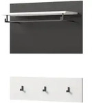 GARDEROBENPANEEL in wei&szlig;, grau Set 2-teilig, Flurgarderobe 80 cm, Cooper