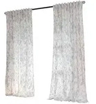 VORHANG 2ER SET MILANO STAR HxB 245x140 cm Wei&szlig; Silber