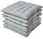 STUHLKISSEN 6er-Set grau 40/40/6,5 cm