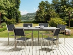 GARTENTISCH Keramik-Glas Granit Optik schwarz 180/90 cm Cosoleto