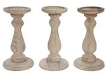 KERZENST&Auml;NDER 3ER-SET Beige