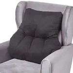 R&Uuml;CKENKISSEN schwarz 68/58 cm &ndash; St&uuml;tzkissen f&uuml;r Sessel, Velours
