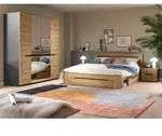 Schlafzimmer CANU 4-teilig Grau, Eiche Artisan