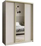 SCHWEBET&Uuml;RENSCHRANK TAVI 150/205/60 cm 3-t&uuml;rig mit Spiegel Kaschmir