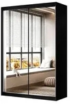 SCHIEBESCHRANK CAMARO III mit Spiegel 150 cm Schwarz