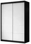 KLEIDERSCHRANK CAMARO PLUS 150 cm Schiebet&uuml;renschrank Schwarz / Wei&szlig;