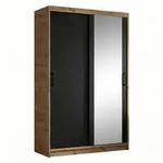 SCHWEBET&Uuml;RENSCHRANK Hela mit 2 T&uuml;ren. 100 cm, eiche Artisan+Schwarz