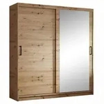 SCHWEBET&Uuml;RENSCHRANK Hela mit 2 T&uuml;ren. 180 cm, eiche Artisan