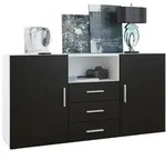 SIDEBOARD Skadu Front in Schwarz matt