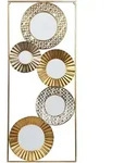 WANDDEKORATION Metall gold mit Spiegelelementen Maicoba