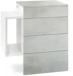 NACHTTISCH Queens Front in Beton Oxid Optik