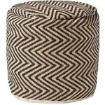 SITZPOUF rund mit Zickzack-Muster, 40/40/45 cm