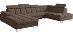WOHNLANDSCHAFT mit Schlaffunktion und Bettkasten Ottomane RECHTS COMA U 345x203x79