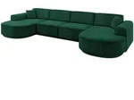 WOHNLANDSCHAFT MARI-U2-v3 - 388x171x83 cm Gr&uuml;n Velours