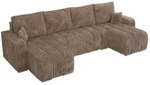 WOHNLANDSCHAFT KIRASSO U Braun Cord