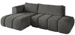 ECKSOFA Ottomane Links CLOUD-L 280x185x90 Dunkelgrau Velours