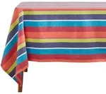 TISCHDECKE bunt gestreift 137/228 cm, 100% Baumwolle
