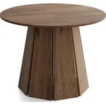 ESSTISCH Lunda rund ausziehbar verl&auml;ngerbar, Wallnuss Dunkelbraun 100/100/76 cm
